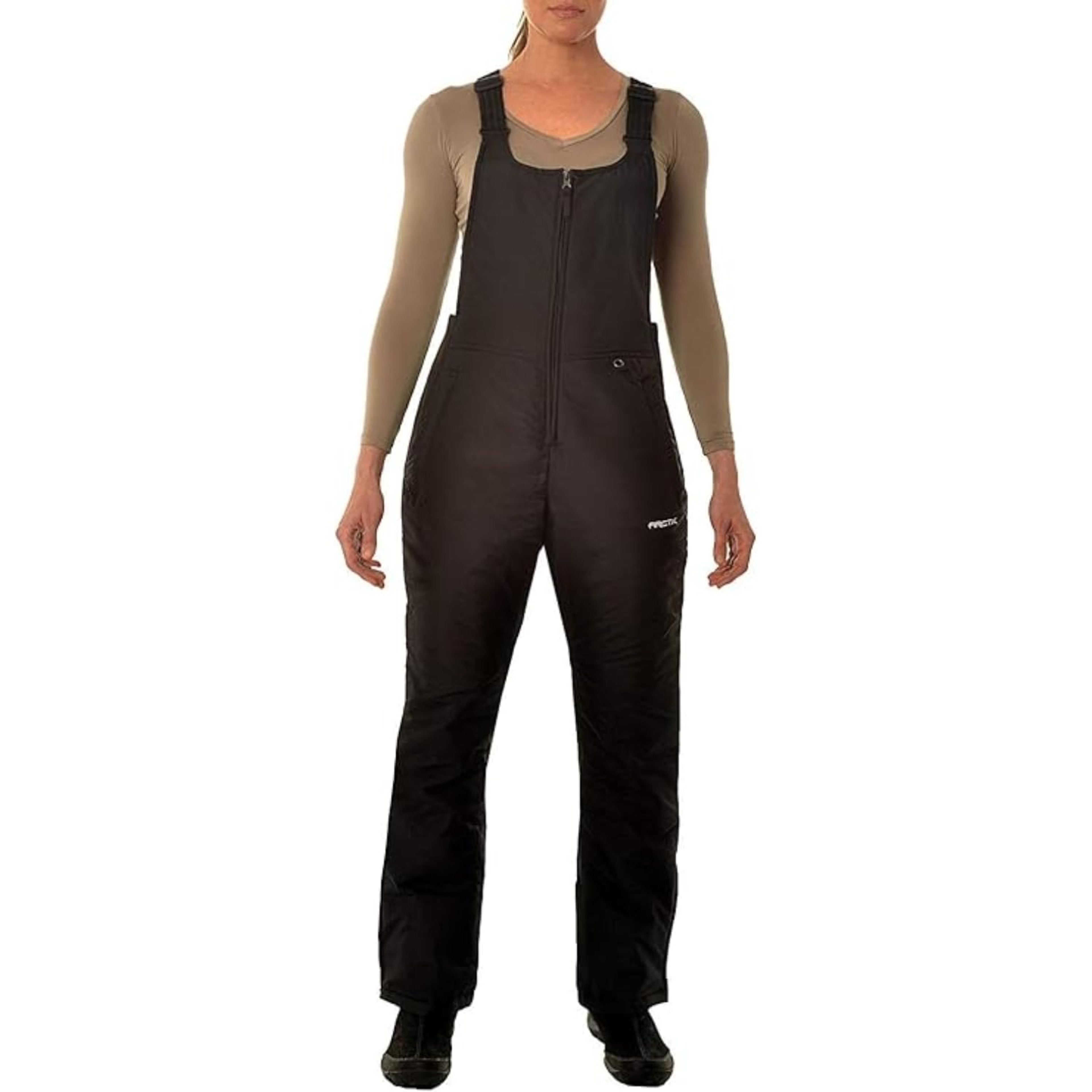 Arctix Women's Insulated Ski Bibs Snow Pants Black Large 31"