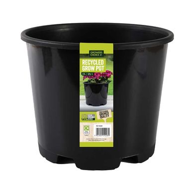 TILDENET 15 Litre N208 Round Container Pot, Black 15 L Round