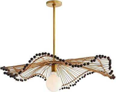 Amazon.com: FAZRPIP Large Suspended Bamboo Chandelier Lamp Pure Hand Woven Rattan Pendant Light Hanging Ceiling Lighting Fixture with Beads for Living Room Farmhouse Lighting : Tools & Home Improvement