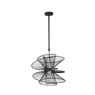 Zeta - 22 Inch 16W 2 LED Medium Pendant-Black Finish