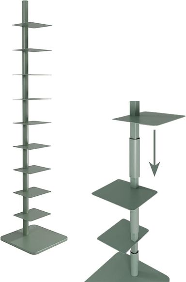 Amazon.com: Pddolw Spine Bookshelf 9-Tier Metal Vertical Bookshelf DIY Spine Book Tower, 68.5 in high, 4 Adjustable Angles, Suitable for Small Spaces, Living Rooms, Offices, bedrooms : Home & Kitchen