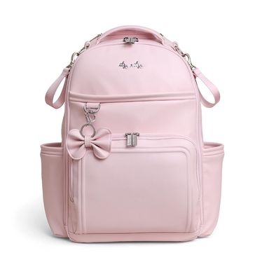 Itzy Ritzy Diaper Bag Backpack – Large Capacity Boss Plus Baby Backpack Diaper Bag Featuring 19 Pockets, Changing Pad, Stroller Clips, and Comfortable Straps (Pink Ribbons & Roses) Large Ribbons & Bows