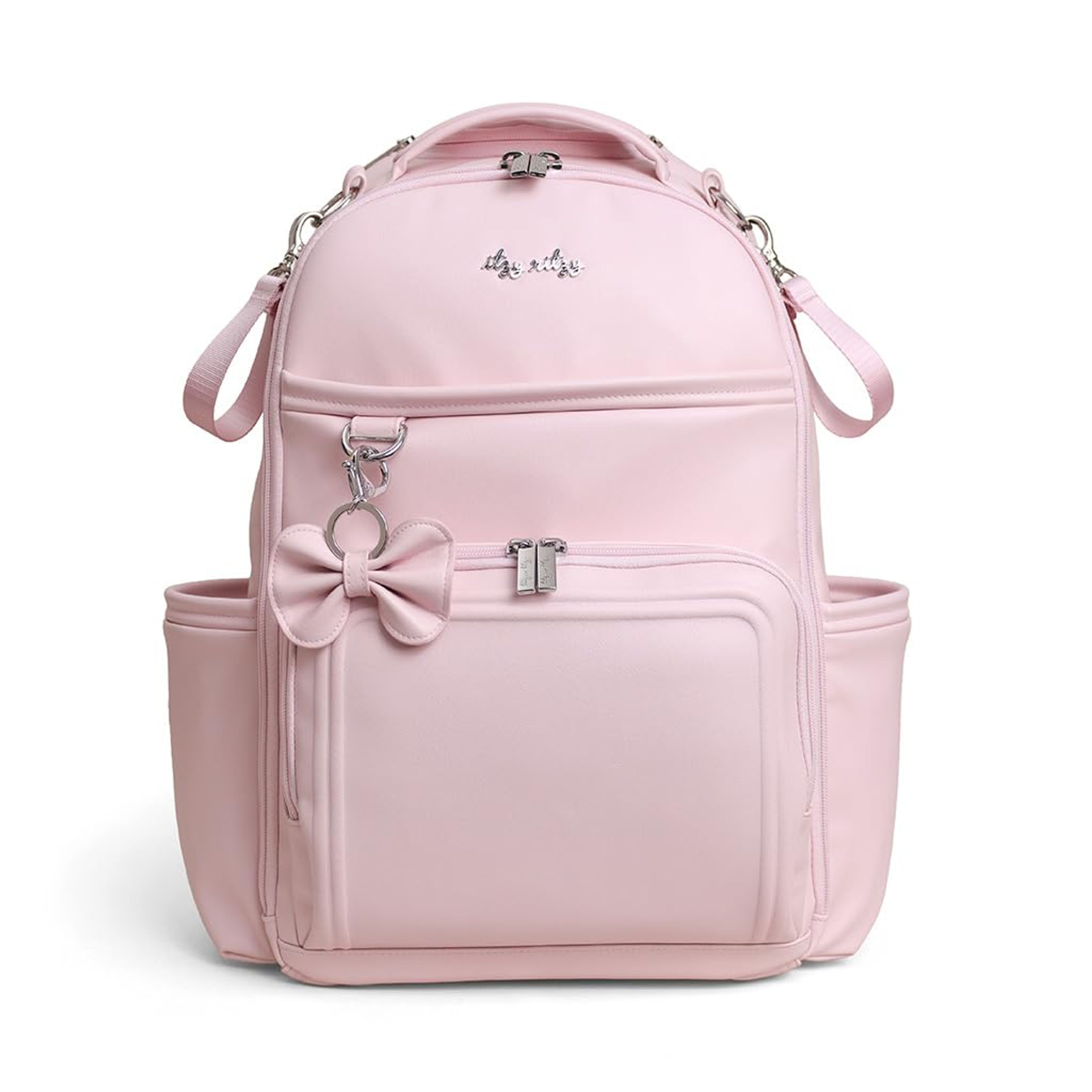Itzy Ritzy Pink Ribbons & Roses Diaper Bag Backpack - 19 Pockets