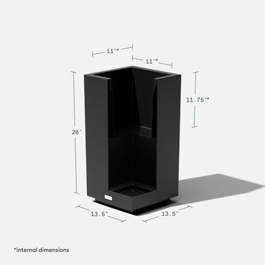 Veradek Block Series Pedestal Planter - Tall Planter for Indoor or Outdoor Front Porch | All-Weather Use with Removable Insert Bucket | Modern Décor for Flowers, Tall Trees, Faux Plants