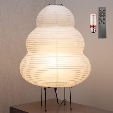 Akari Noguchi Ambient Lighting Japanese Paper Lantern Floor Lamp • Rice Paper Lantern Lamp • Japanese Japandi Floor Lamp for Soft Ambient Lighting