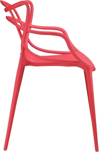 Amazon.com - Modway Entangled Modern Molded Plastic Four Dining Armchairs in Red - Chairs