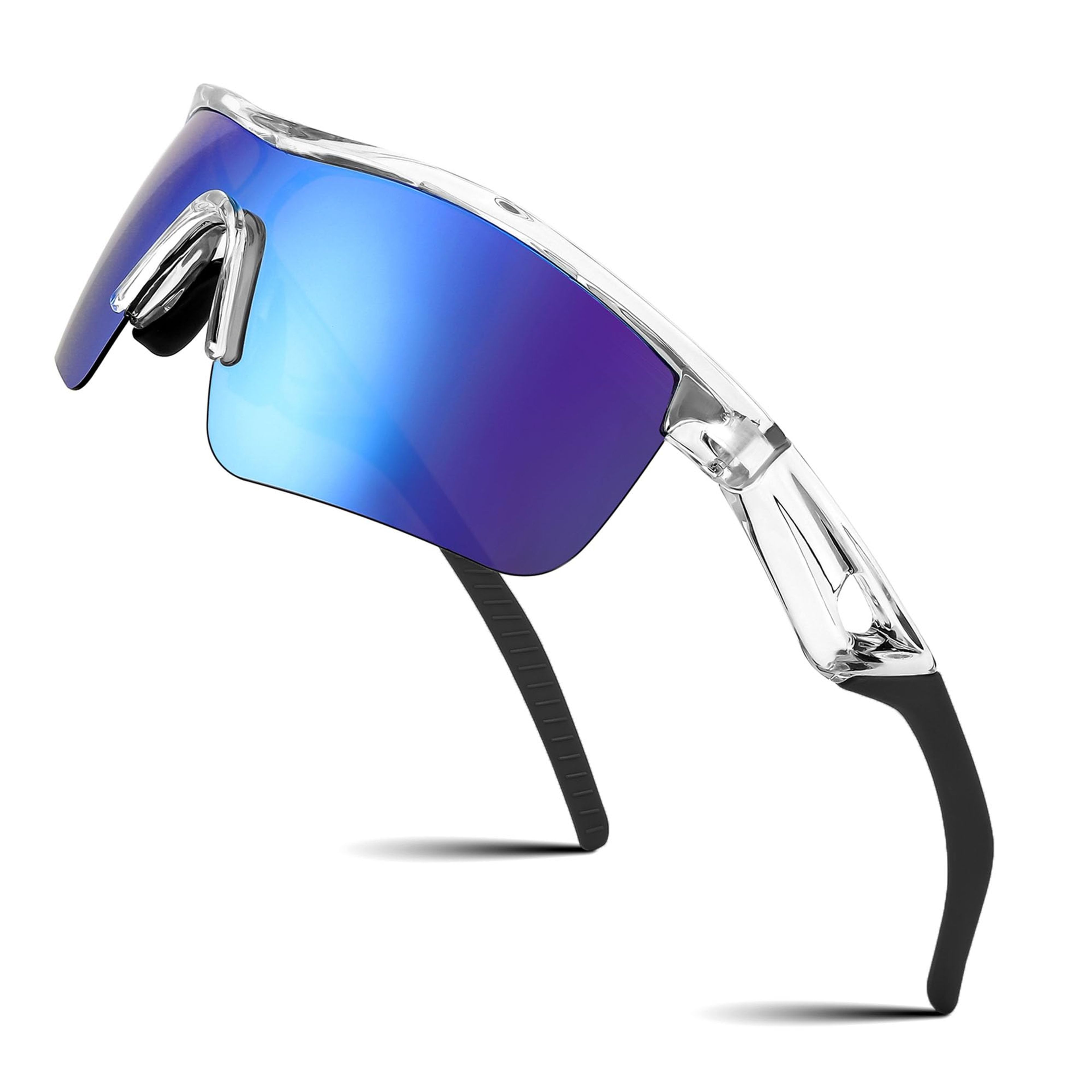FEISEDY Kids Polarized Sports Sunglasses Boys Girls Gray Blue TR90