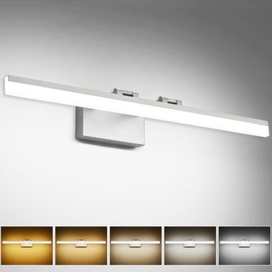 SOLFART 31.5 Inch Dimmable Bathroom Vanity Lights Over Mirror 5 Color Temperature Vanity Lighting Fixtures for Bath Brushed Nickel Bathroom Light fixtures Bar 5CCT