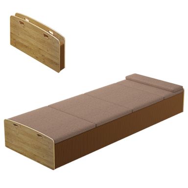 Office Foldable Nap Bed, Small Single Bed, Accordion Retractable Bed, Space Saving Portable Expandable Folding Paper Stool Sofa Chair, Supplies for Home Bedroom