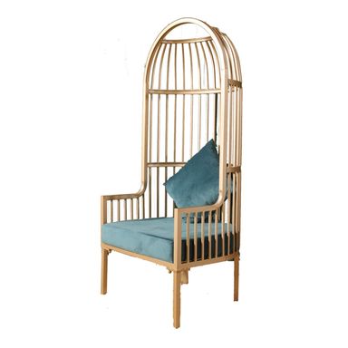 Imitation Birdcage Sofa Chair, Single Small Iron Sofa, 18K Gold Nano Baking Lacquer, Suitable for Living Room, Bedroom, Balcony, Etc.