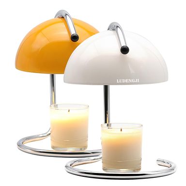Modern Metal Candle Warmer lamp Compatible with Yankee Candle Large Jar, with Timer Warmer Candle Lamp, Suitable for Melting and Heating Jam Candles in Small and Large Jars (White)