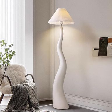 Nordic Cream Style Floor Lamp French Style Living Room Bedroom Creative Curved Decorative Atmosphere