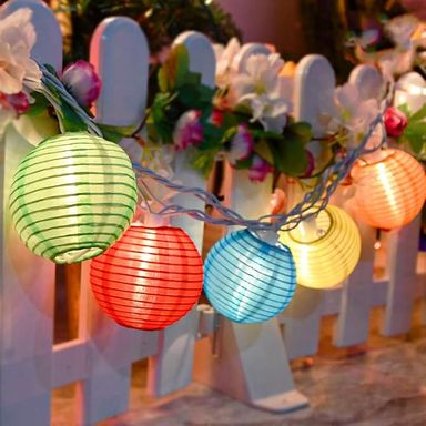 Amazon.com: Romasaty Multicolor Lantern String Lights,Colorful Hanging Lanterns String Light in Home & Garden Decorative Lights for Indoor Outdoor Patio Party Wedding Bedroom Bistro Bar : Home & Kitchen