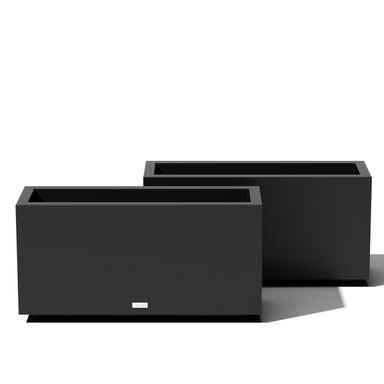 Veradek Block Series Long Box Planter - Large Rectangular Planter for Indoor or Outdoor Patio/Porch | Durable All-Weather Use with Drainage Holes | Modern Décor for Tall Plants, Flowers or Shrubs