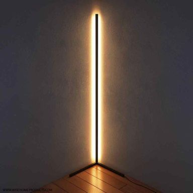 Nordic Minimalist Linear LED Nordic Corner Floor Lamp - Corner Light - Warm Bedroom Lamp, Office, Gaming, Living Room, Apartment