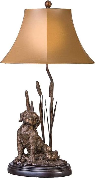 Vintage Direct 29.5" Antique Bronze Hunting Dog with Mallard & CATTAILS LAMP - Amazon.com
