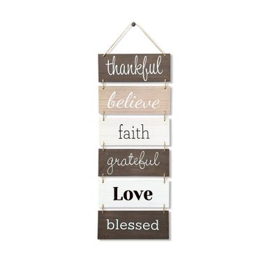Hanging Wall Decor Sign - Vertical Wall Art Decorations, Rustic Home Farmhouse Decor Living Room, Bedroom, and Bathroom, Rustic Decorations for Home
