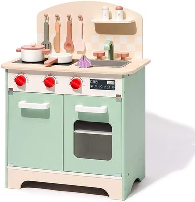 Amazon.com: ROBUD Kids & Toddlers Kitchen Playset, Wooden Pretend Play Kitchen Set Toy Gift for Girls & Boys : Toys & Games