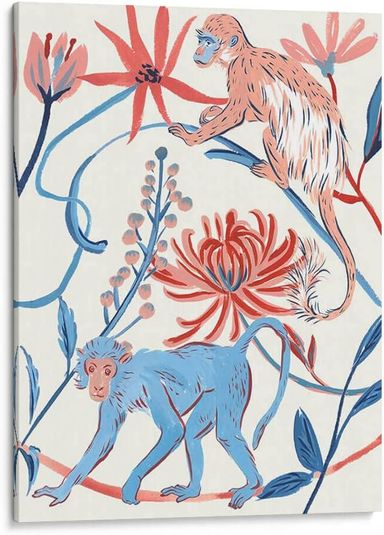 Amazon.com: Canvas Lab Canvas Wall Art Decor From the Jungle II by the Artist Melissa Wang – Size: 36 x 48 in - Art subject: Nature,Nature and animals: Posters & Prints