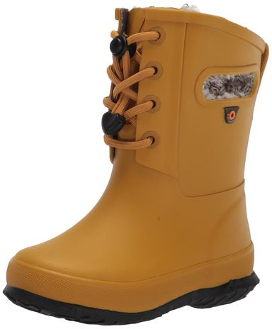 BOGS Unisex-Child Amanda Plush Lace Ii Snow Boot 7 Toddler Saffron