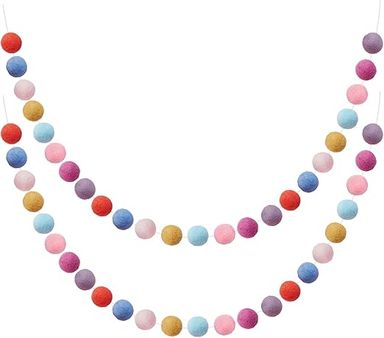 Amazon.com: Boao 2 Pieces Wool Felt Ball Garland Colorful Pom Pom Garland Handmade 6.5 Feet Long 24 Balls Felt Banner for Wall Christmas Tree Decoration (Boho Colors) : Home & Kitchen