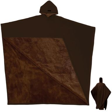 Wearable Blanket Cloak Hoodie Unisex Oversized Loose Long Cape Tops Weighted Hooded Poncho Brown