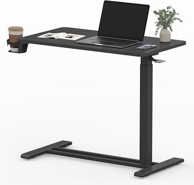Amazon.com: FLEXISPOT Mobile Standing Desk with Wheels Pneumatic Laptop Desk Rolling Computer Cart Movable Height Adjustable Small Sit Stand Desk Computer Workstations Home Use（31.5" W x 17.7" D, Black : Office Products