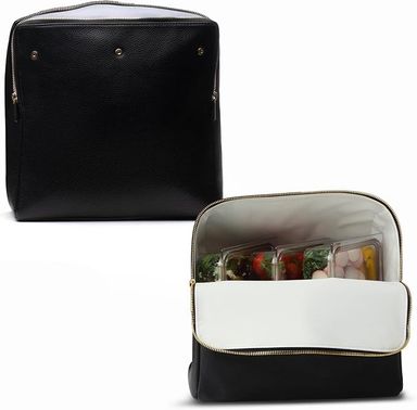 Amazon.com: Modern Picnic Small Vegan Leather Lunch Bag for Women,Lunch Pouch,Cooler Bag for,Easily Wipeable, Small Lunch Cooler, Women’s Lunch Bags for Work/Office/Outdoor,Black As Seen on Shark Tank: Home & Kitchen
