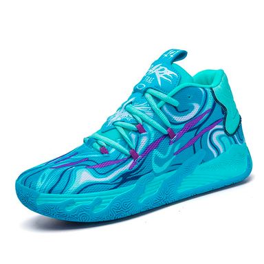 Xemuck Kids Basketball Shoes, Running Walking Shoes Breathable Comfortable Boys Sneakers for Little/Big Kids Bluish Violet 5.5 Big Kid