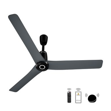 atomberg Aris Contour Smart 1200mm Voice Controlled BLDC Ceiling Fan with Remote | BEE 5 star | Best-in-class Air Flow | Silent Operation | Designer Fan | 3 Year Warranty | Regent Grey Regent Grey 1200mm