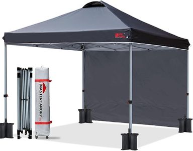 Amazon.com : MASTERCANOPY Durable Pop-up Canopy Tent with 1 Sidewall (6.6'x6.6',Black) : Patio, Lawn & Garden