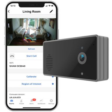 AltumView Fall Detection for Seniors, Videoless Stick Figure Monitoring for Privacy Protection, Alert Camera for Elderly, Activity Sensor and Medical Alert Device