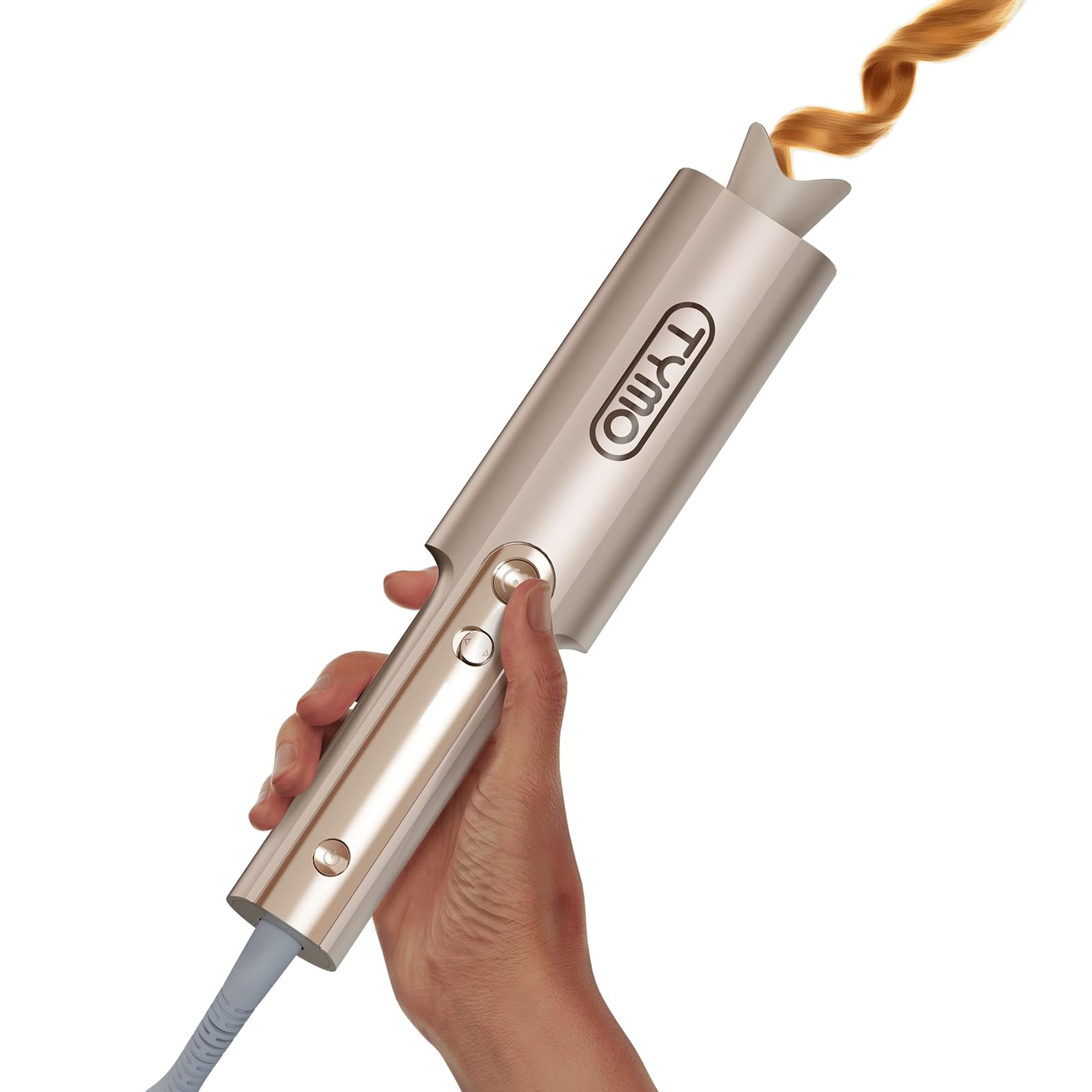 TYMO CurlPro Plus 1 Inch Automatic Curling Iron for Long Hair - Gold