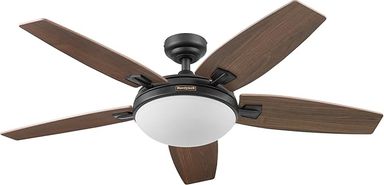 Honeywell Ceiling Fans Carmel Modern 48 Inch Ceiling Fan with Light, Remote Control Fan, LED Indoor Fan with 5 Blades, Gray Ironwood and Brown Maple Blade Finish Options, Bronze (50197-01) - Amazon.com
