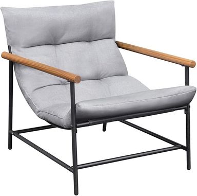 ATR ART TO REAL Accent Chair,Modern Armchairs for Living Room,Comfy Bedroom Lounge Chair with Elegant Hand-painted Armrest,Grey : Amazon.co.uk: Home & Kitchen