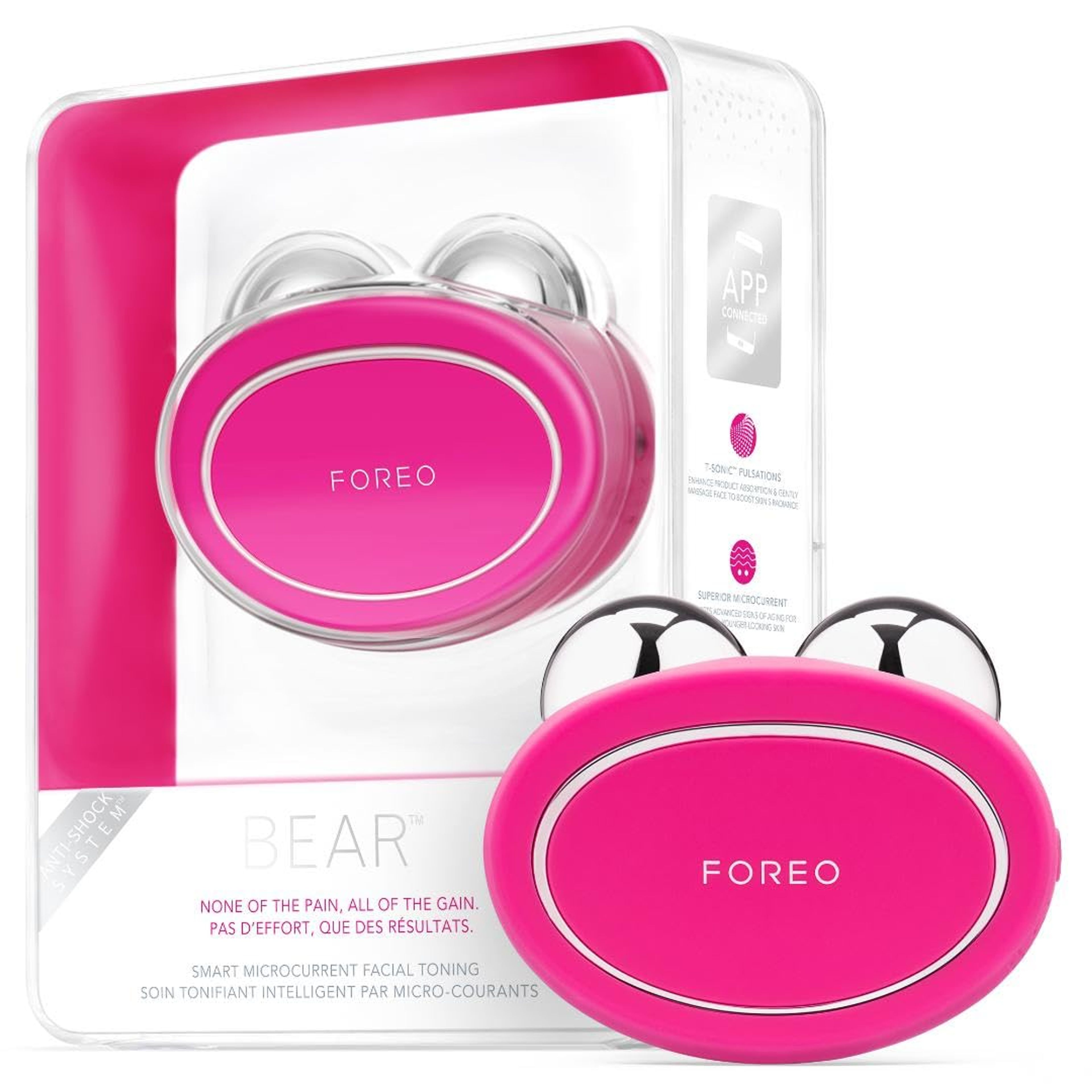 FOREO Bear Microcurrent Facial Device - Instant Face Lift Fuchsia