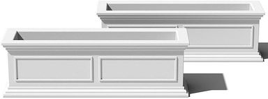 Amazon.com : Veradek Brixton Window Box Plastic Planter - Large Rectangular Planter for Outdoor Balcony/Windowsill | Crack-Resistant All-Weather | Classic Estate Design for Flowers, Herbs, Succulents : Patio, Lawn & Garden