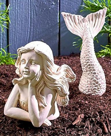 Amazon.com : 2-Pc. Mermaid Garden Statue : Patio, Lawn & Garden