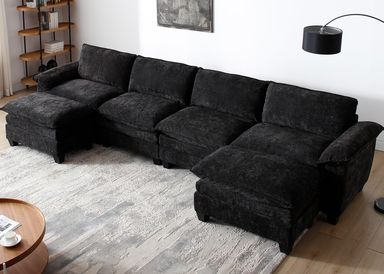 mestyl Comfy Sectional Couch with 2 Ottoman 4 seat