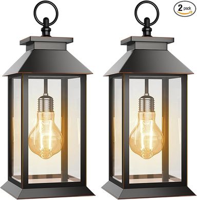 Amazon.com: AYTPU 2 Pack Hanging Solar Lanterns Glass Solar Lights Outdoor Waterproof Upgraded Solar and 2 AA Batteries Powered, for Outside Porch, Patio and Indoor Tables, Mantelpiece : Tools & Home Improvement