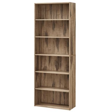 VASAGLE 6 Tier Bookcase, Book Shelving Organizer, Organizer with Compartments, Open and Adjustable Shelves for Living Room, Office, Bedroom, Camel Brown LBC166T50 Brown Camel 6 Niveles（60L x 160.7Hcm）