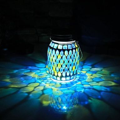 Amazon.com: Mosaic Lights Solar Outdoor Hanging Lanterns, Garden Decor Christmas Gifts for Women Mom Grandma Halloween Decor Lights, Outdoor Waterproof Lights, Garden,Patio,Pathway & Yard Décor : Tools & Home Improvement