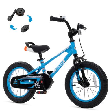 RoyalBaby Kids Bike EZ Freestyle Training Free Balance to Pedal Easy Learning Bicycle, 12-18 Inch for Toddlers to Big Kids Blue 12 Inch EZ Freestyle (Easier for Beginners)