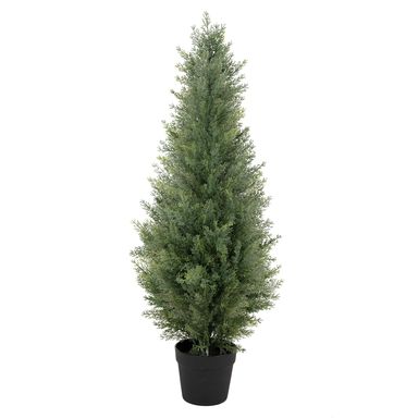 Bellacat 3ft UV Resistant Artificial Topiary Trees Outdoor, 35in Faux Cedar Tree with Full & Realistic Leaves, Fake Cypress Tree for Front Door Proch Patio Deck Balcony Yard Decor 1 3ft