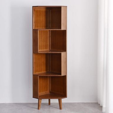 Industrial 4-Bookcase Cube Bookshelf for Home Office and Living Room Decoration