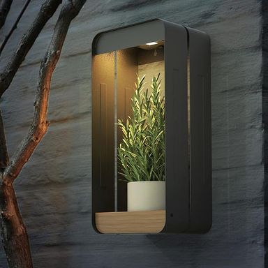 Grand patio Outdoor LED Solar Power Wall Sconce Shelf Planter, Waterproof Decor Wall Lamp Light for Porch, Patio. Solar Energy, Black(L-Rectangle) - Amazon.com
