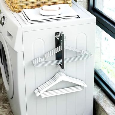 Amazon.com: Magnetic Hanger Organizer for Washing Machine & Closet Laundry Room,Hanger Storage Rack Stacker : Home & Kitchen