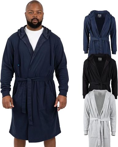 DudeRobe Men's Hooded Robe | As Seen on Shark Tank! - L/XL, Grey, Ultimate Comfort and Style for Men's Loungewear at Amazon Men’s Clothing store