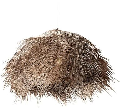 CSSYKV Rustic Rattan Basket Ceiling Pendant Light Handmade Nordic Wicker Lamp Pendant Lamp Lamp Shade Light Fixture Ceiling Hanging Light with Adjustable Cord for Dining Room Living Room Restaurant - Amazon.com