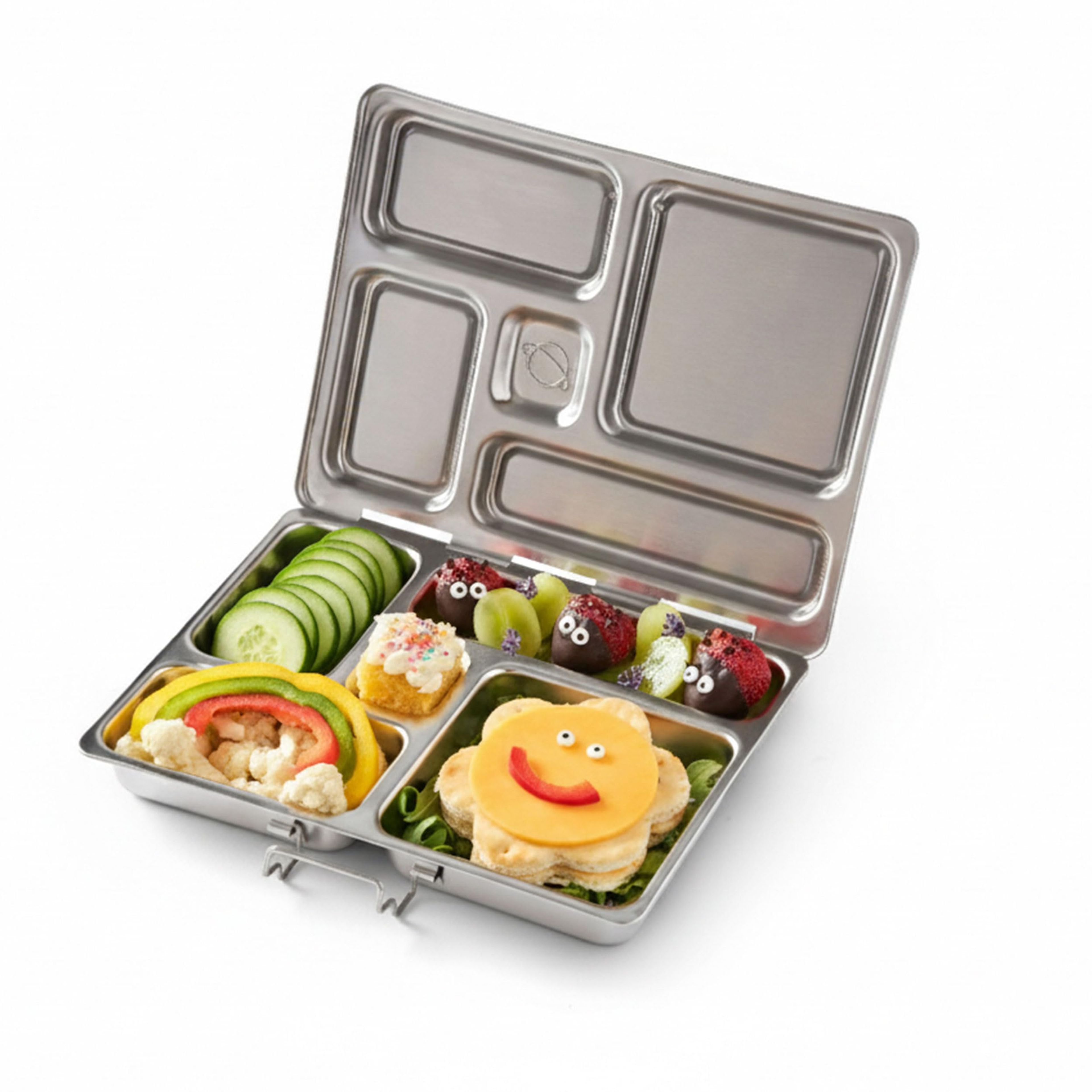 PlanetBox Rover Kids Stainless Steel Bento Box - 5 Compartments, BPA-Free